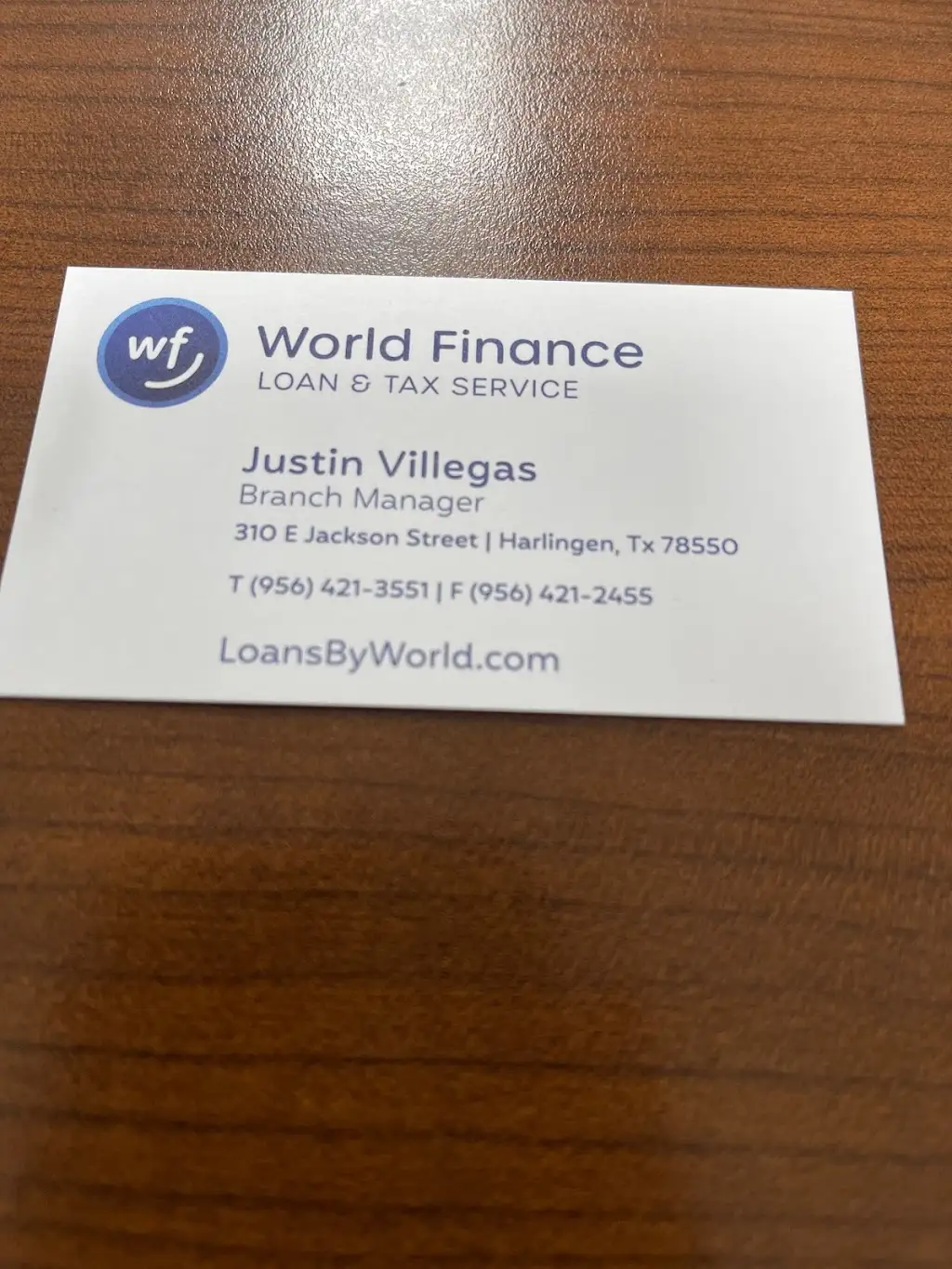 111Y2553Q47115YB 310 E Jackson Ave Harlingen TX 78550 USA World Finance