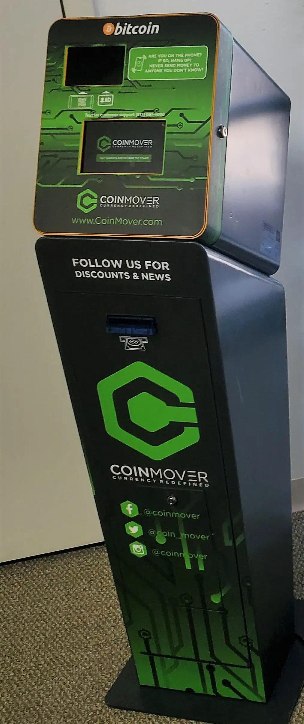 212V9765M79217JY 4220 S Poplar St Casper WY 82601 USA CoinMover Bitcoin ATM