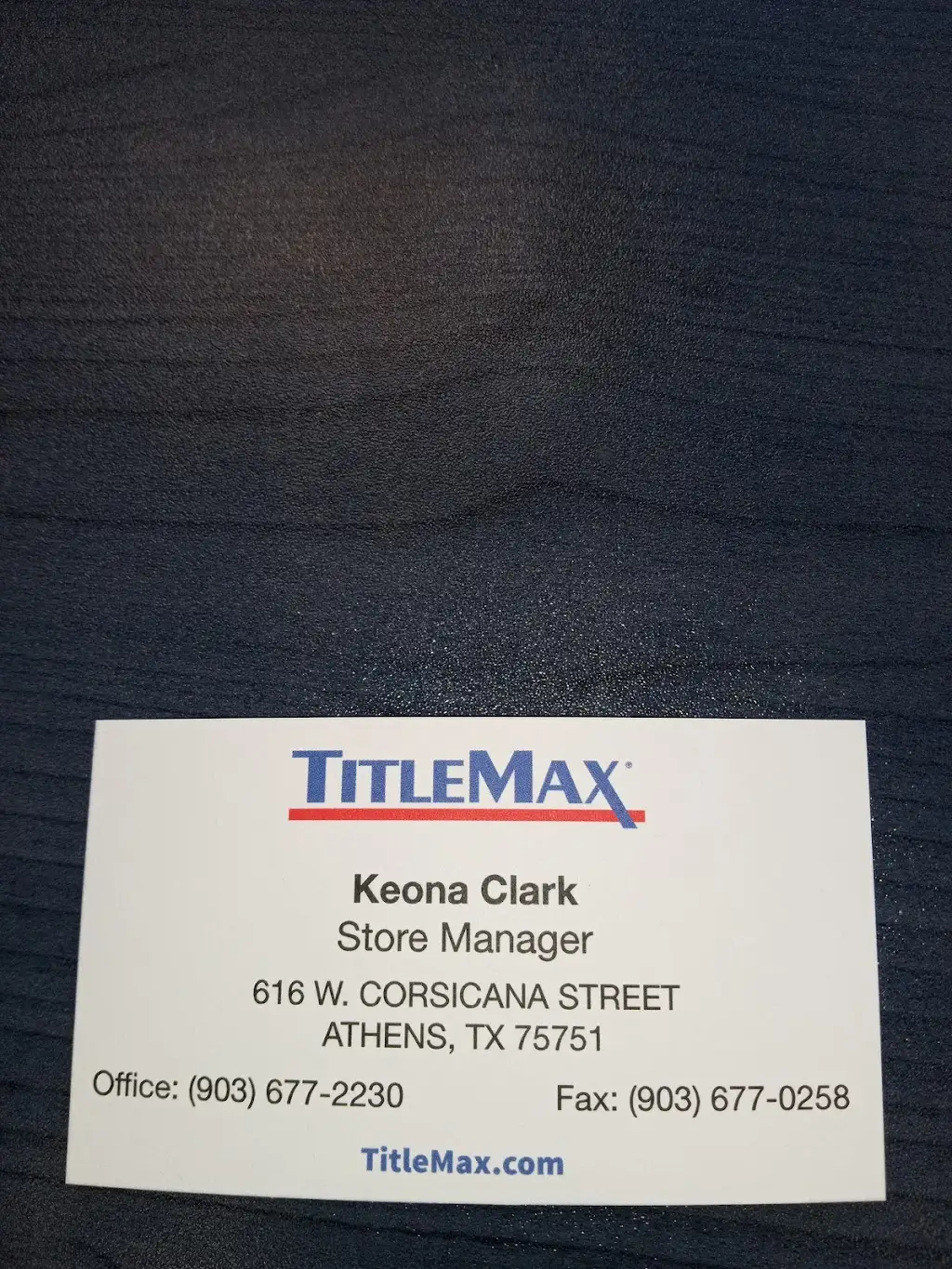 859U2799E74362IC 616 W Corsicana St Athens TX 75751 USA TitleMax Title Loans