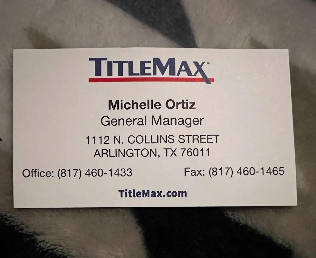 866K9571T41968EI 1112 N Collins St Arlington TX 76011 USA TitleMax Title Loans